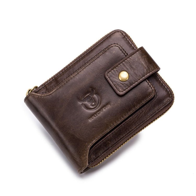 BUFF CAPTAIN 231 First Layer Cowhide Zipper Wallet Horizontal Leather Multiple - Card Thicken Album Wallet(Brown) - British D'sire Main image