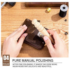 BUFF CAPTAIN 231 First Layer Cowhide Zipper Wallet Horizontal Leather Multiple - Card Thicken Album Wallet(Yellow Brown) - British D'sire