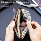 BULL CAPTAIN 027 Men Short Anti - Theft Wallet Leather Multi - Card Thicken Wallet, Colour: Blue - British D'sire