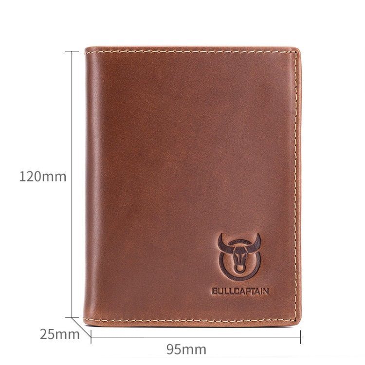 BULL CAPTAIN 027 Men Short Anti - Theft Wallet Leather Multi - Card Thicken Wallet, Colour: Blue - British D'sire