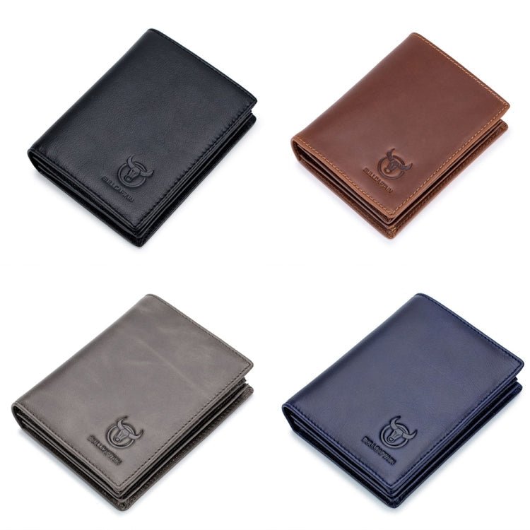BULL CAPTAIN 027 Men Short Anti-Theft Wallet Leather Multi-Card Thicken Wallet, Colour: Luxurious Ash Secondary image