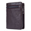 BULL CAPTAIN 03 Large - capacity Folding Multi - card Slot Cowhide Zipper Wallet Coin Clip(Brown) - British D'sire