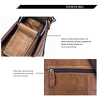 BULL CAPTAIN 034 Men Leather Shoulder Bag Sports Outdoor First - Layer Cowhide Bag(Brown) - British D'sire