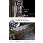 BULL CAPTAIN 036 Men Leather Shoulder Bag Retro First - Layer Cowhide Messenger Bag(Beige) - British D'sire