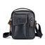 BULL CAPTAIN 037 First - Layer Cowhide Messenger Bag Male Soft Leather Shoulder Bag(Black) - British D'sire