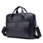 BULL CAPTAIN 046 Men Leather Briefcase First - Layer Cowhide Computer Handbag(Black) - British D'sire