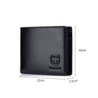 BULL CAPTAIN 05 Men Leather Wallet Anti - Theft Multi - Card Bit Soft Cowhide Wallet, Colour: Yellow Brown - British D'sire