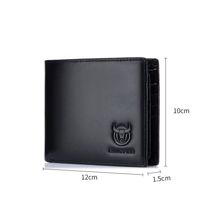 BULL CAPTAIN 05 Men Leather Wallet Anti - Theft Multi - Card Bit Soft Cowhide Wallet, Colour: Yellow Brown - British D'sire