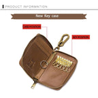 BULL CAPTAIN 474 Multifunctional Leather Coin Purse Hanging Waist Anti - Brush Key Bag, Colour: Yellow Brown - British D'sire