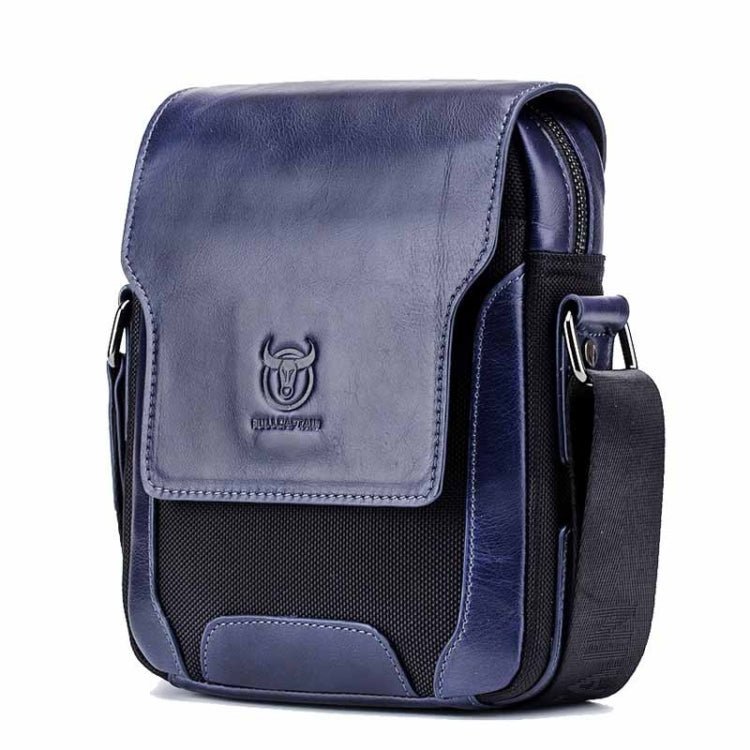 BULL CAPTAIN 999 Men Leather Diagonal Bag First - Layer Cowhide Multi - Function Shoulder Bags(Navy Blue) - British D'sire