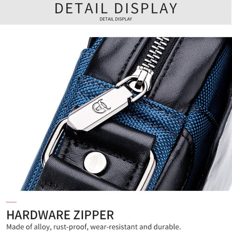 BULL CAPTAIN 999 Men Leather Diagonal Bag First - Layer Cowhide Multi - Function Shoulder Bags(Navy Blue) - British D'sire