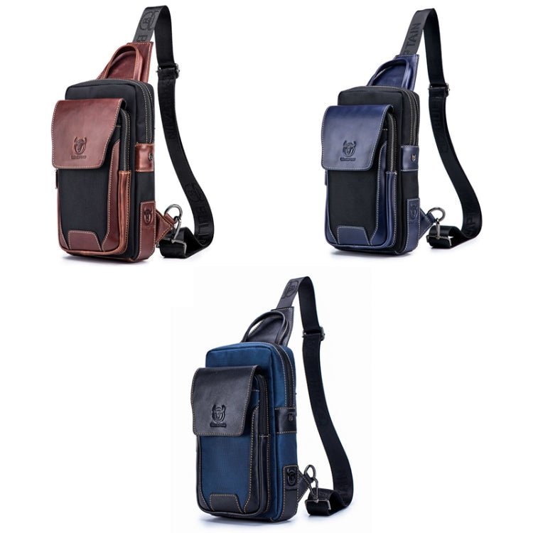 BULL CAPTAIN 9999 Leather Men Chest Bag First-Layer Cowhide Casual Shoulder Bag, Colour: Brown Secondary image
