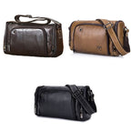 BULL CAPTAIN HKDJB - 001 Cowhide Messenger Bag Sports Men Single - shoulder Bag, Colour: Dark Brown - British D'sire