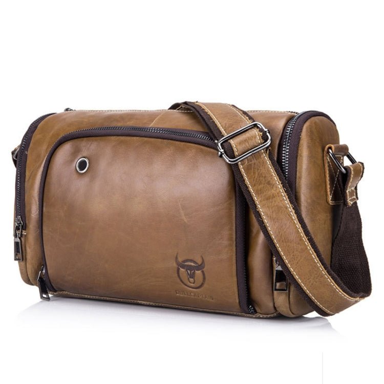 BULL CAPTAIN HKDJB - 001 Cowhide Messenger Bag Sports Men Single - shoulder Bag, Colour: Yellow - British D'sire Main image