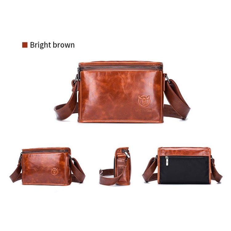 BULL CAPTAIN Leather Shoulder Messenger Bag For Men(Brown) Secondary image