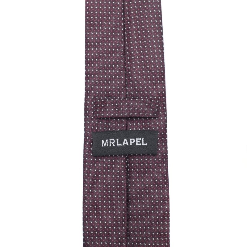 Burgundy Spotted Silk Tie - All Products - British D'sire