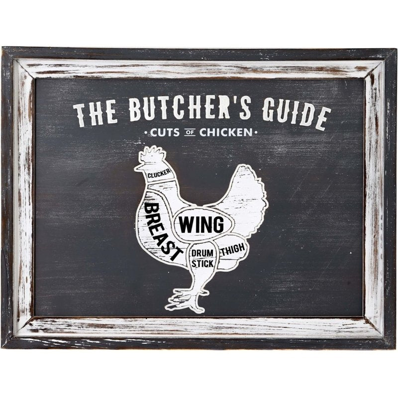 Butchers Cuts Chicken Wall Plaque - Plaque - British D'sire
