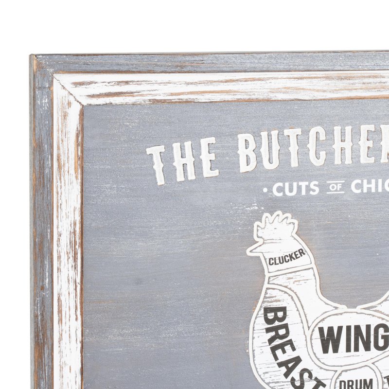 Butchers Cuts Chicken Wall Plaque - Plaque - British D'sire