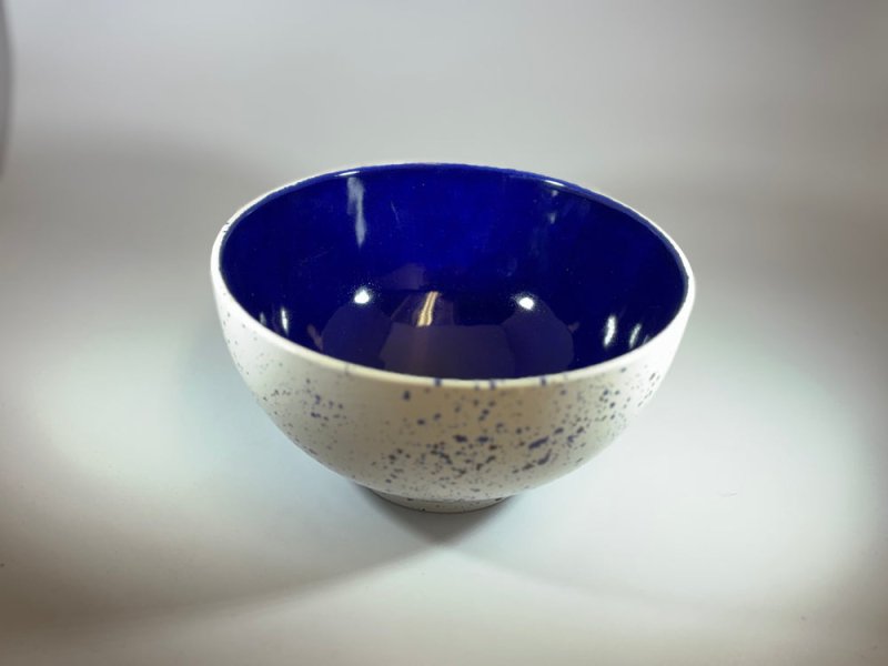 Butter Dish and Fruit Bowl Set - Blue Speckle glaze - Butter Dish Set - British D'sire