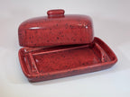 Butter Dish with Lid Speckled Red Glaze - Butter Dish - British D'sire