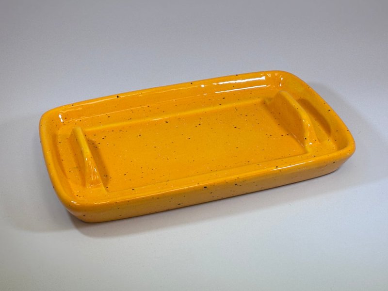 Butter Dish with White Lid Yellow Spots - Butter Dish - British D'sire