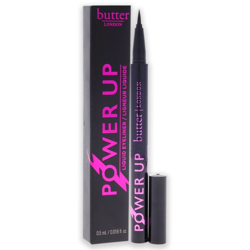 Butter London - Power Up All Day Wear Liquid Eyeliner - Power Black for Women - 0.016 oz Eyeliner - Eyeliner - British D'sire