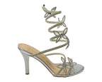 Butterfly Rhinestone Snake Anklet High Heel Sandals - Heels - British D'sire