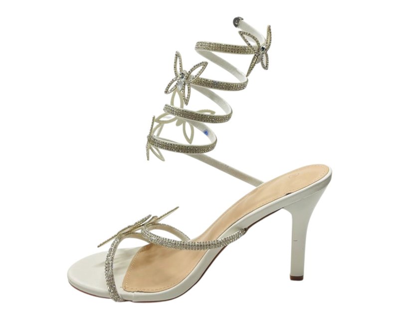 Butterfly Rhinestone Snake Anklet High Heel Sandals - Heels - British D'sire