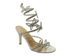 Butterfly Rhinestone Snake Anklet High Heel Sandals - Heels - British D'sire
