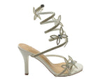 Butterfly Rhinestone Snake Anklet High Heel Sandals - Heels - British D'sire