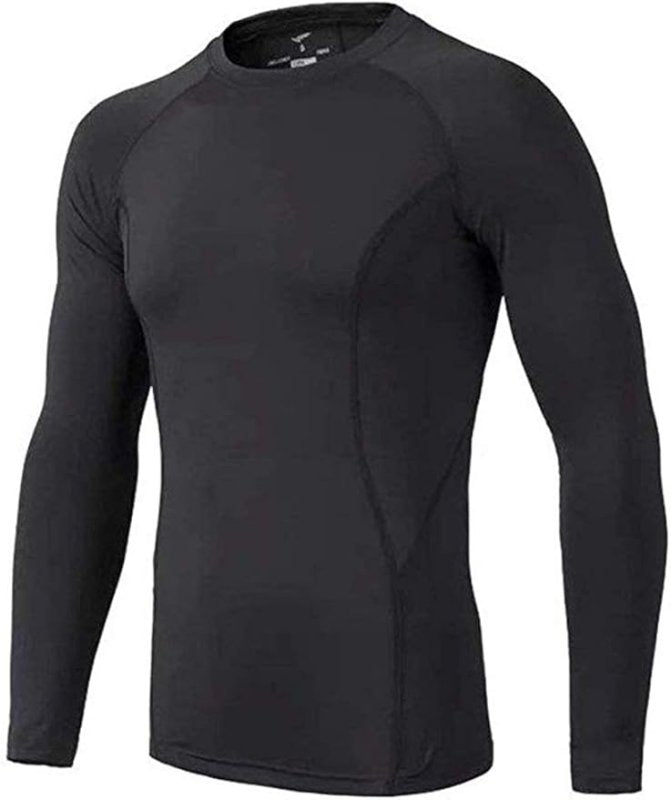 BUYKUD Kids' Boys Long Sleeve Base Layer Compression Underwear Athletic Shirt Tights Top & Bottom Set Secondary image