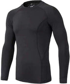 BUYKUD Kids' Boys Long Sleeve Base Layer Compression Underwear Athletic Shirt Tights Top & Bottom Set - British D'sire