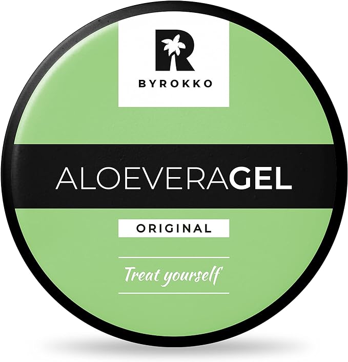 BYROKKO Aloe Vera Gel (215 ml), Fast-Absorbing After-Tanning Cooling Gel, Deeply Hydrates, Regenerates and Prevents Peeling, Natural Aftersun Skincare rich with Vitamins and Minerals - British D'sire Main image