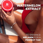 BYROKKO Shine Brown Watermelon Sunbed Cream, Sunbed Tanning Accelerator, Use it as tanning cream or tanning lotion for fast Intense Tan In Sunbeds & Outdoor Sun, 200 ml - British D'sire