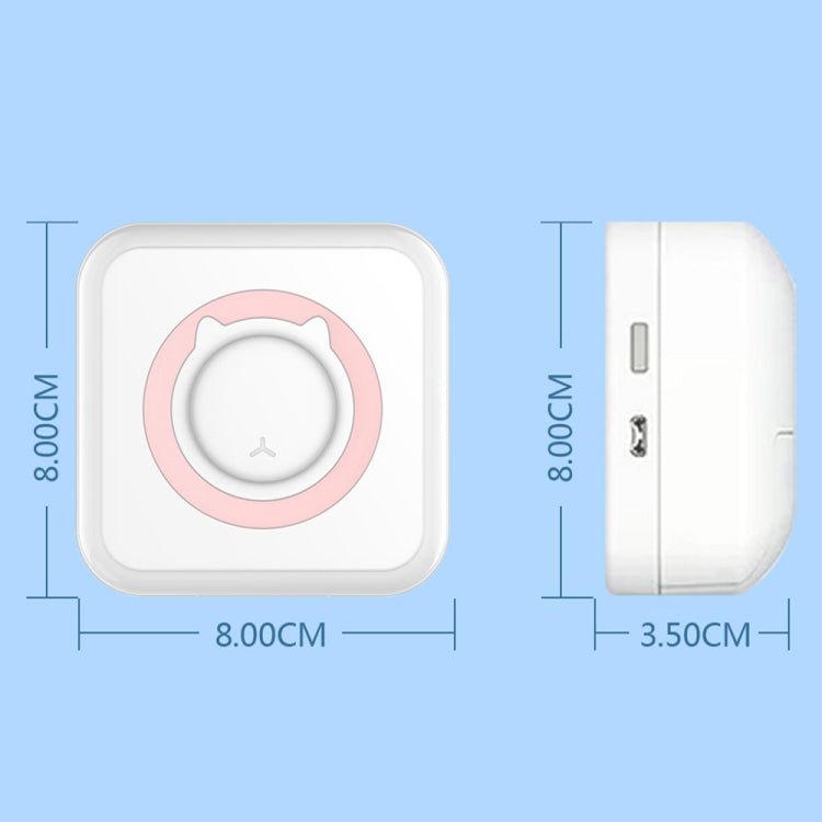 C15 Mini Student Bluetooth Inkless Photo Label Thermal Printer, Spec: Green+10 Paper - British D'sire