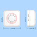 C15 Mini Student Bluetooth Inkless Photo Label Thermal Printer, Spec: Green+5 Stickers - British D'sire