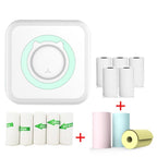 C15 Mini Student Bluetooth Inkless Photo Label Thermal Printer, Spec: Green+5 Stickers+5 Paper+3 Color Paper - British D'sire