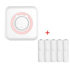 C15 Mini Student Bluetooth Inkless Photo Label Thermal Printer, Spec: Pink+10 Paper - British D'sire