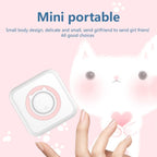 C15 Mini Student Bluetooth Inkless Photo Label Thermal Printer, Spec: Pink+10 Paper - British D'sire