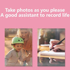 C15 Mini Student Bluetooth Inkless Photo Label Thermal Printer, Spec: Pink+5 Paper - British D'sire