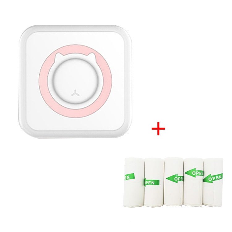 C15 Mini Student Bluetooth Inkless Photo Label Thermal Printer, Spec: Pink+5 Stickers - British D'sire Main image