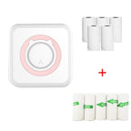 C15 Mini Student Bluetooth Inkless Photo Label Thermal Printer, Spec: Pink+5 Stickers+5 Paper - British D'sire