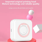 C15 Mini Student Bluetooth Inkless Photo Label Thermal Printer, Spec: Pink+5 Stickers+5 Paper - British D'sire