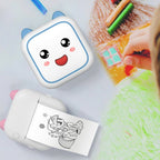 C26 Mini Portable Bluetooth Photo Label Thermal Printer, Spec: Blue+5 Paper+5 Stickers+3 Color Paper - British D'sire