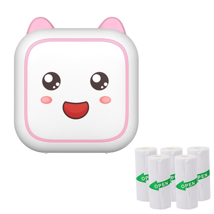 C26 Mini Portable Bluetooth Photo Label Thermal Printer, Spec: Pink+5 Stickers - British D'sire