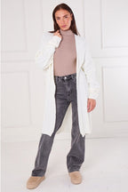 Cable Knit Longline Cardigan - cardigan - British D'sire