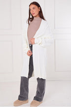 Cable Knit Longline Cardigan - cardigan - British D'sire
