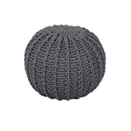 Cable Knit Round Pouffe Chunky Seat Decor Footstool Ottoman 100% Cotton Handmade - British D'sire