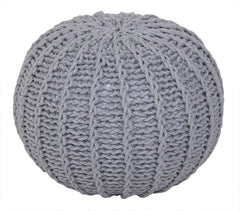 Cable Knit Round Pouffe Chunky Seat Decor Footstool Ottoman 100% Cotton Handmade - British D'sire