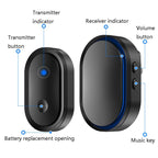 CACAZI A99 Home Smart Remote Control Doorbell Elderly Pager, Style:UK Plug(White) - British D'sire